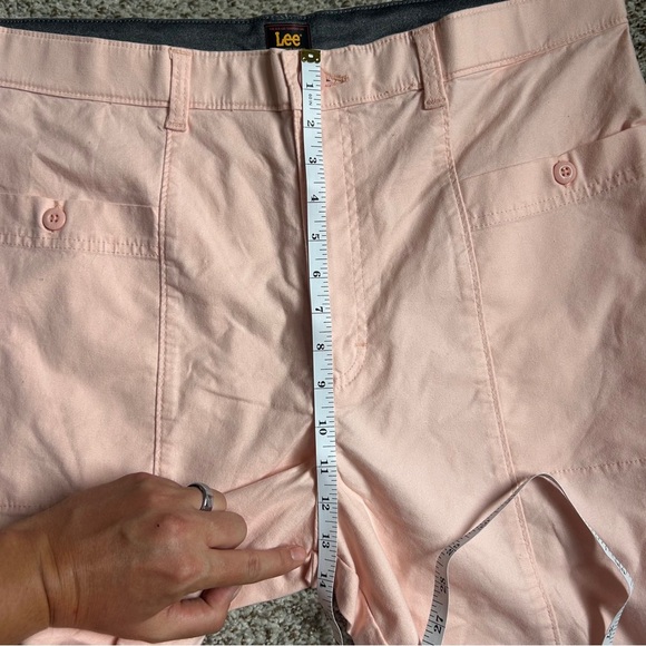 Lee Women's Ultra Lux High Rise Seamed Crop Capri Pant Pink Pastel Summer 16 - Picture 9 of 10